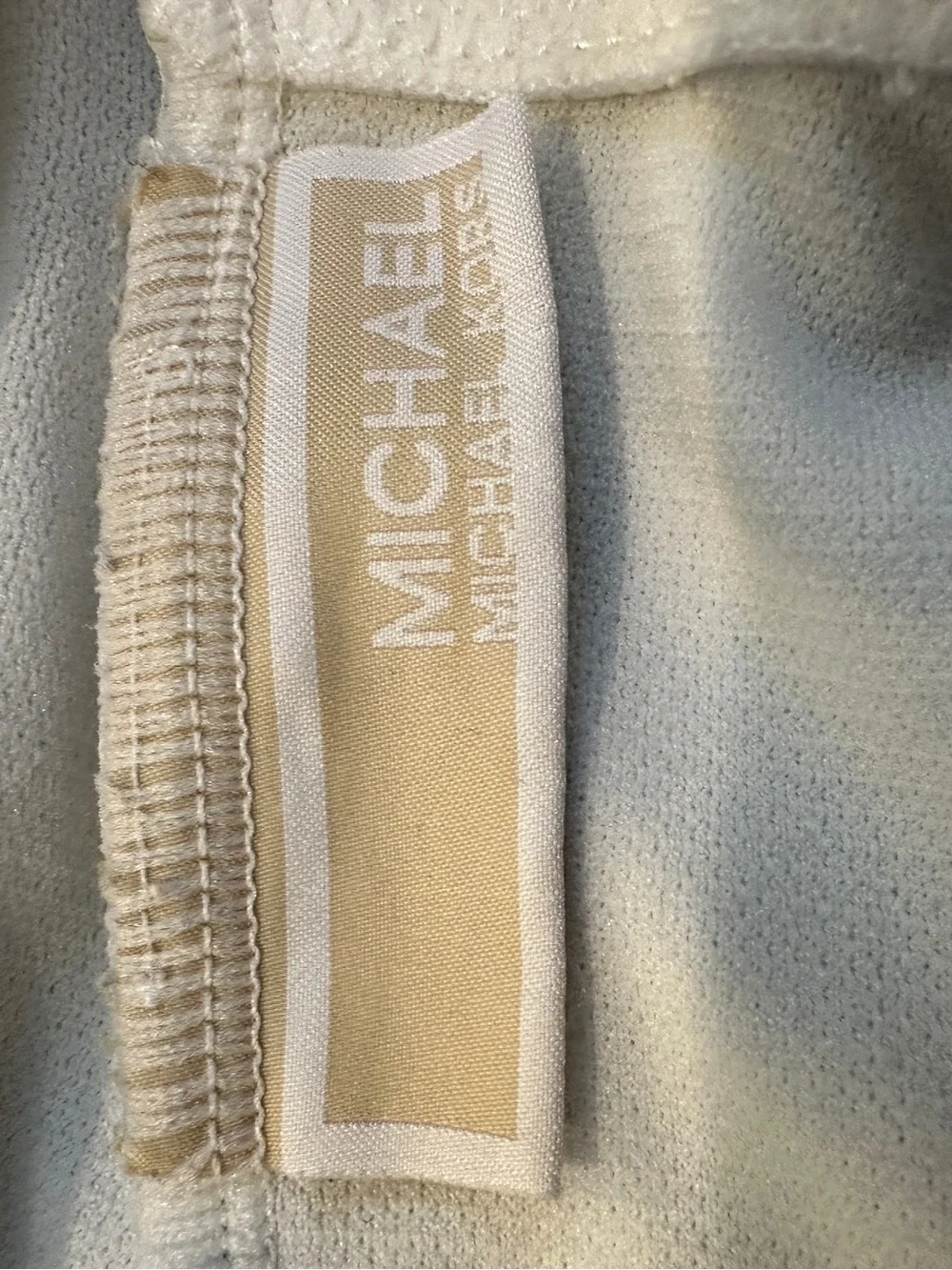 MICHAEL Michael Kors Silver White Logo Zip-Front One-Piece Swimsuit S